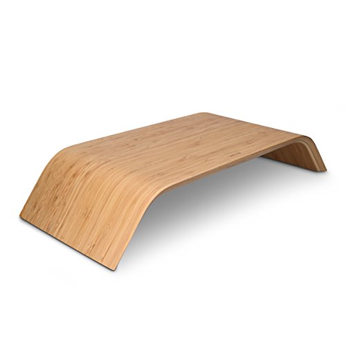 kalibri Soporte TV de Madera - Mesa Auxiliar para Ordenador - Elevador de Monitor Universal - Plataforma de bambú con Espacio para Teclado en marrón kalibri Soporte TV de Madera - Mesa Auxiliar para Ordenador - Elevador de Monitor Universal - Plataforma de bambú con Espacio para Teclado en marrón