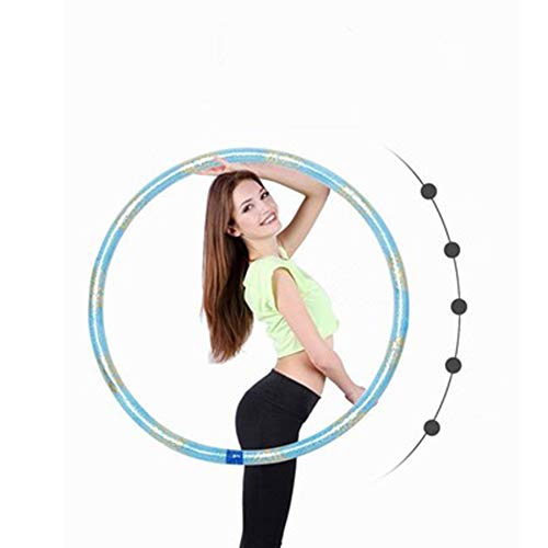 Kaliove Adelgaza Círculo Vientre De La Cintura De La Belleza De La Aptitud, Hula Hoop Mujeres De La Cintura Delgada, Señoras De Pérdida De Peso De 2 Kg De Fitness En Casa del Aro del Hula,Azul