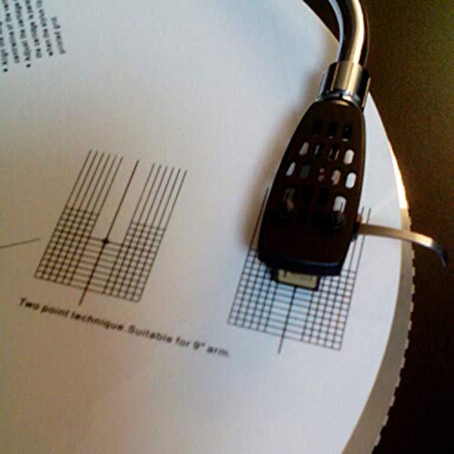 Kamenda Placa de calibración antideslizante LP de vinilo para recolección de discos de calibración, medidor de distancia, herramienta de ajuste para tocadiscos