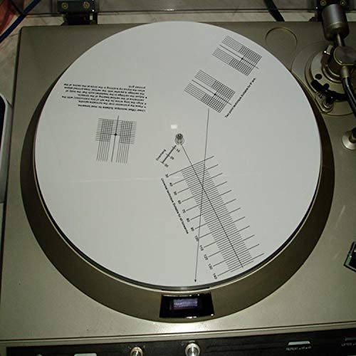 Kamenda Placa de calibración antideslizante LP de vinilo para recolección de discos de calibración, medidor de distancia, herramienta de ajuste para tocadiscos