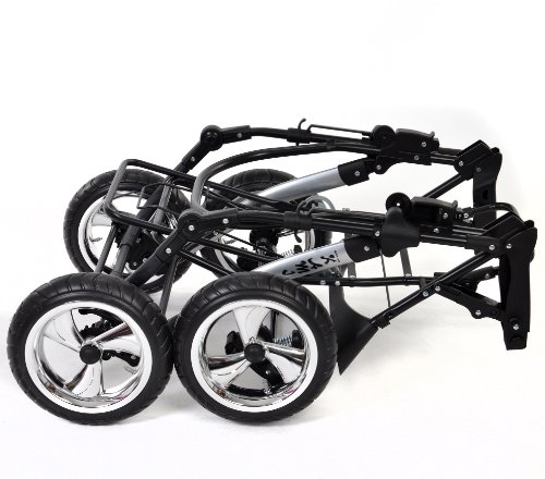 Kamil, Classic 3-in-1 Travel System with 4 STATIC (FIXED) WHEELS incl. Baby Pram, Car Seat, Pushchair & Accessories (3-in-1 Travel System, Gray & Polka Dots) Kamil, Classic 3-in-1 Travel System with 4 STATIC (FIXED) WHEELS incl. Baby Pram, Car Seat, Pushchair & Accessories (3-in-1 Travel System, Gray & Polka Dots)