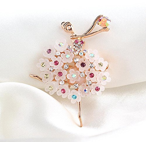 Kanggest Broche para Mujer Creativa Moda Estilo de mujer de ballet diamante Broche Elegante Broches para Ropa Bufanda Vestidos Kanggest Broche para Mujer Creativa Moda Estilo de mujer de ballet diamante Broche Elegante Broches para Ropa Bufanda Vestidos
