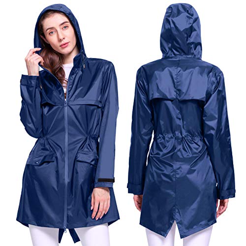 Kansoom Chubasquero de Mujer (Azul, S) Kansoom Chubasquero de Mujer (Azul, S)