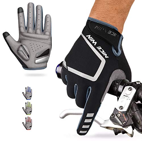 Kansoom Guantes de Ciclismo Motocicleta Bicicleta Montaña-Acolchados Bicicleta de Hombres Mujeres Antideslizante Pantalla