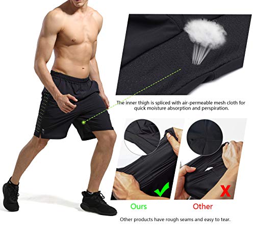 Kansoom Hombres 7" Pantalones Cortos para Atléticos - Pantalones Cortos de Gimnasio de Secado Rápido y Ligeros para Entrenamiento de Baloncesto de Tenis al Aire Libre (Gris, S) Kansoom Hombres 7" Pantalones Cortos para Atléticos - Pantalones Cortos de Gimnasio de Secado Rápido y Ligeros para Entrenamiento de Baloncesto de Tenis al Aire Libre (Gris, S)