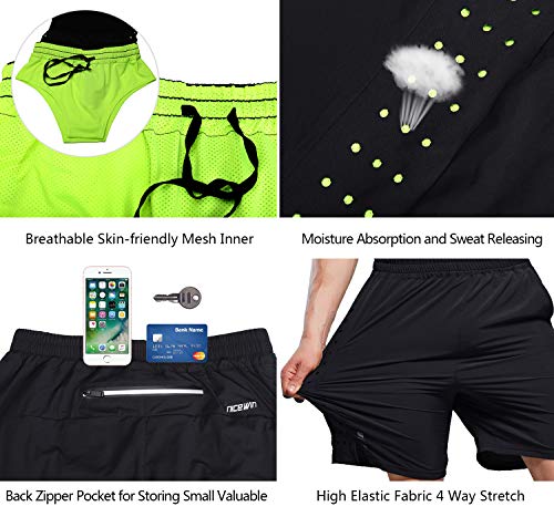 Kansoom Hombres 7" Pantalones Cortos para Atléticos - Pantalones Cortos de Gimnasio de Secado Rápido y Ligeros para Entrenamiento de Baloncesto de Tenis al Aire Libre (Gris, S) Kansoom Hombres 7" Pantalones Cortos para Atléticos - Pantalones Cortos de Gimnasio de Secado Rápido y Ligeros para Entrenamiento de Baloncesto de Tenis al Aire Libre (Gris, S)