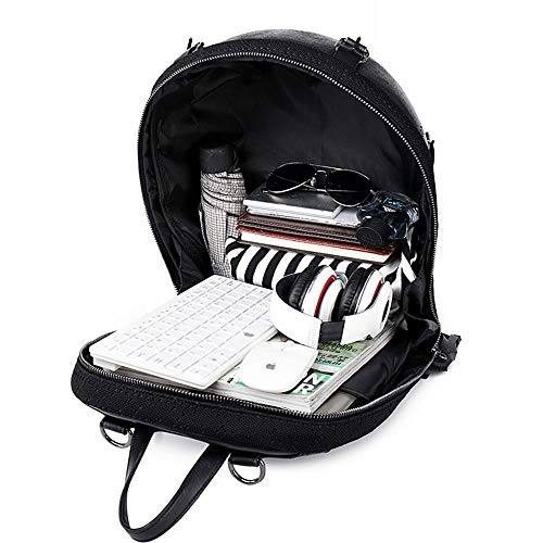 Kaper Go Gran Capacidad Hombres y Mujeres estéreo simulación cráneo PU Cuero Mochila Moda multifunción Mochila Exterior Deportes Bolsa de Montar Negro (Size : M) Kaper Go Gran Capacidad Hombres y Mujeres estéreo simulación cráneo PU Cuero Mochila Moda multifunción Mochila Exterior Deportes Bolsa de Montar Negro (Size : M)