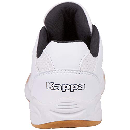 Kappa Kickoff, Zapatillas de Deporte Interior, Blanco (White/Black 1011), 35 EU