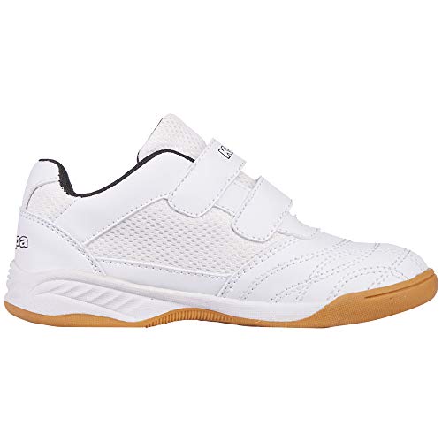 Kappa Kickoff, Zapatillas de Deporte Interior Unisex niños, Blanco (White/Black 1011), 28 EU