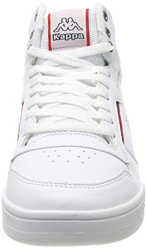 Kappa Mangan, Zapatillas Altas Unisex Adulto, White/Red 1020, 38 EU Kappa Mangan, Zapatillas Altas Unisex Adulto, White/Red 1020, 38 EU