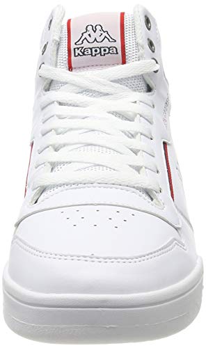 Kappa Mangan, Zapatillas Altas Unisex Adulto, White/Red 1020, 38 EU