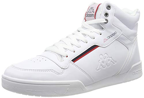 Kappa Mangan, Zapatillas Altas Unisex Adulto, White/Red 1020, 38 EU Kappa Mangan, Zapatillas Altas Unisex Adulto, White/Red 1020, 38 EU