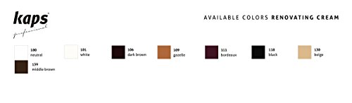 Kaps Crema Reparadora Y Renovadora Para Zapatos De Cuero Liso, Bolsas, Asientos, Reparador De Arañazos Y Rasguños, Renovating Cream, 10 Colores (101 - blanco) Kaps Crema Reparadora Y Renovadora Para Zapatos De Cuero Liso, Bolsas, Asientos, Reparador De Arañazos Y Rasguños, Renovating Cream, 10 Colores (101 - blanco)