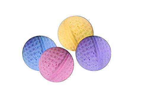 Karlie Gato Toy 4 Bolas de Esponja de 4 cm de diámetro, Bolas de Esponja de Colores Surtidos, 4 Unidades Karlie Gato Toy 4 Bolas de Esponja de 4 cm de diámetro, Bolas de Esponja de Colores Surtidos, 4 Unidades