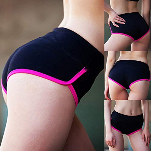 Karrychen Mujeres Sexy Sport Booty Dolphin Shorts Running Yoga Cintura elástica Hot Pants Brief- Blanco # S
