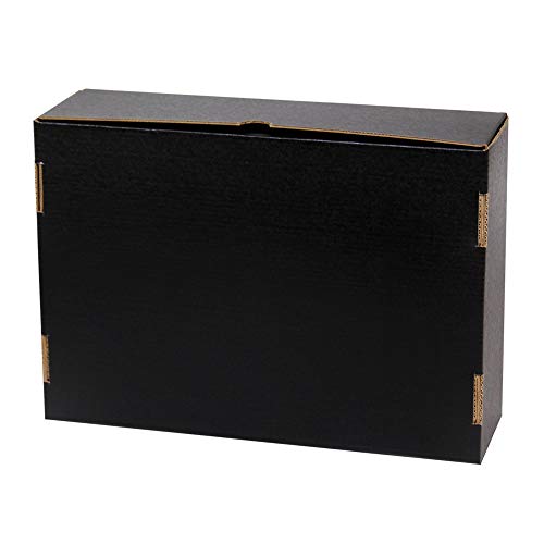 Kartox | Caja De Cartón Negra para Envío Postal | Caja Automontable ideal para Regalo | Caja de Cartón Resistente | Talla L | 30x22x8 | 20 Unidades