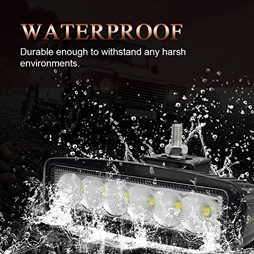 Kashine 18W LED Luz de Trabajo Bar Lampara de Niebla Inundación del LED Faro Auto Camion Carro ATV SUV Barco Minería Tractor 6000K (2 Piezas) Kashine 18W LED Luz de Trabajo Bar Lampara de Niebla Inundación del LED Faro Auto Camion Carro ATV SUV Barco Minería Tractor 6000K (2 Piezas)
