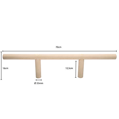 KASIROCK Módulo de dominadas para tablas de entrenamiento, barra de dominadas para casa, de madera de haya maciza, 70 cm KASIROCK Módulo de dominadas para tablas de entrenamiento, barra de dominadas para casa, de madera de haya maciza, 70 cm
