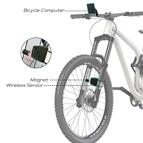 KASTEWILL Velocímetro Inalámbrico Multifunción con Pantalla LED de Retroiluminación, Impermeable, Velocímetro para Bicicleta