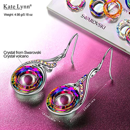 Kate Lynn Mujer pendiente San Valentin Regalos Cristal Pendientes Joyas para Mujer aniversario cumpleaños Originales regalos para esposa mamá novia caja de regalo Regalos Dia de la Madre