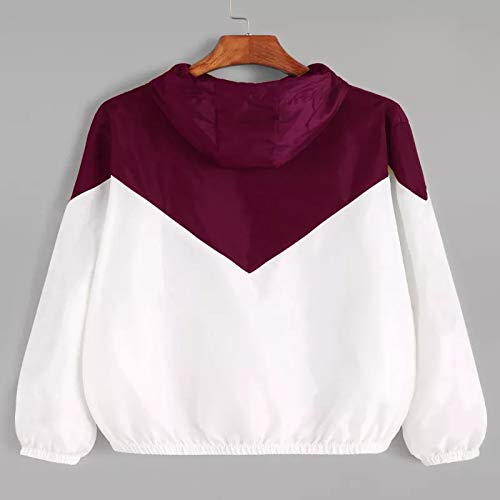 Katenyl Chaqueta con capucha con costura en la cintura con viga elástica para mujer y cremallera Entrenamiento relajado Correr Abrigo ligero y fino 3XL Katenyl Chaqueta con capucha con costura en la cintura con viga elástica para mujer y cremallera Entrenamiento relajado Correr Abrigo ligero y fino 3XL