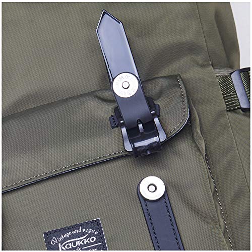 KAUKKO Mochilas Tipo Casual Compartimento para 15" Portátil 22 litros Ejercito Verde