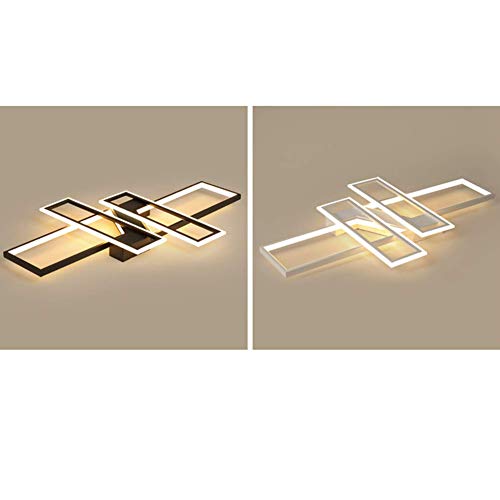 KBEST Lámpara LED De Techo Sala Luces Regulable Luz De Techo con Control Remoto Moderna Metal Acrílico Diseño Iluminación Decorativa para Salón Dormitorio Cocina Oficina Hotel,Black KBEST Lámpara LED De Techo Sala Luces Regulable Luz De Techo con Control Remoto Moderna Metal Acrílico Diseño Iluminación Decorativa para Salón Dormitorio Cocina Oficina Hotel,Black