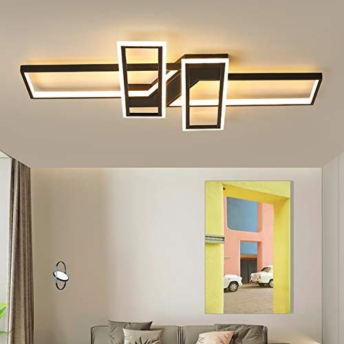 KBEST Luz De Techo LED Lámpara Regulable con Control Remoto Cuadrado Luces Acrílico Metálico Iluminación Decorativa para Dormitorio,Salón,Habitación,Comedor,Cuarto,Hotel,Nero KBEST Luz De Techo LED Lámpara Regulable con Control Remoto Cuadrado Luces Acrílico Metálico Iluminación Decorativa para Dormitorio,Salón,Habitación,Comedor,Cuarto,Hotel,Nero