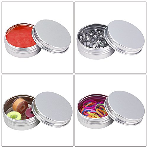 KBNIAN Latas de Aluminio, 30 Piezas de Bote de Aluminio Redondo Frasco de Aluminio Vacío Tarros de Aluminio con Tapa para Almacenar Cosméticos Lociones Especias Dulces Té o Regalo Pequeño(30ml, Plata) KBNIAN Latas de Aluminio, 30 Piezas de Bote de Aluminio Redondo Frasco de Aluminio Vacío Tarros de Aluminio con Tapa para Almacenar Cosméticos Lociones Especias Dulces Té o Regalo Pequeño(30ml, Plata)