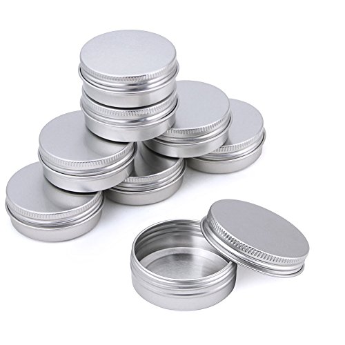 KBNIAN Latas de Aluminio, 30 Piezas de Bote de Aluminio Redondo Frasco de Aluminio Vacío Tarros de Aluminio con Tapa para Almacenar Cosméticos Lociones Especias Dulces Té o Regalo Pequeño(30ml, Plata)