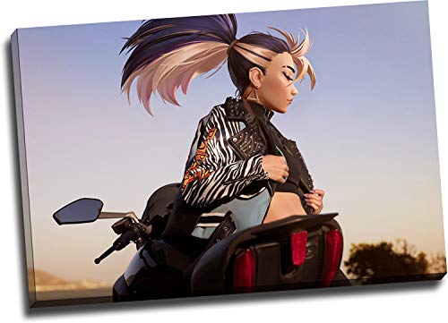 KDA Akali All Out - Lienzo decorativo para pared (91,4 x 60,9 cm), diseño de leyendas de la liga de Akali, para decoración de pared, sala de estar, dormitorio, estirado y listo para colgar KDA Akali All Out - Lienzo decorativo para pared (91,4 x 60,9 cm), diseño de leyendas de la liga de Akali, para decoración de pared, sala de estar, dormitorio, estirado y listo para colgar