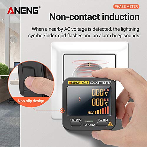 Kecheer Probador de enchufes electricos,Comprobador de enchufe,Socket tester,Detector de polaridad de circuito con alarma Kecheer Probador de enchufes electricos,Comprobador de enchufe,Socket tester,Detector de polaridad de circuito con alarma