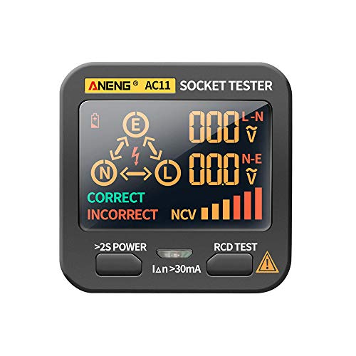 Kecheer Probador de enchufes electricos,Comprobador de enchufe,Socket tester,Detector de polaridad de circuito con alarma Kecheer Probador de enchufes electricos,Comprobador de enchufe,Socket tester,Detector de polaridad de circuito con alarma