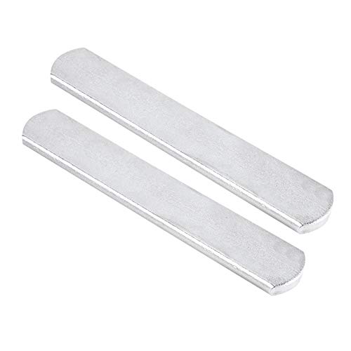 Keen so - Barra de acero, 2 placas de acero chapadas para chaleco de peso ajustado y protector Tibias para las piernas (15 cm)