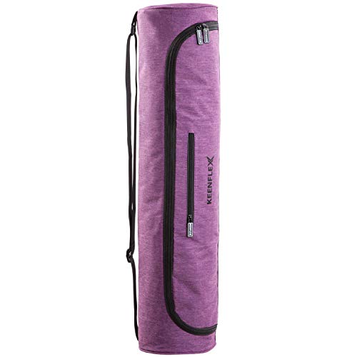 KeenFlex Bolsa de Esterilla de Yoga de Tela Ligera y cómoda y Resistente al Agua (Púrpura) KeenFlex Bolsa de Esterilla de Yoga de Tela Ligera y cómoda y Resistente al Agua (Púrpura)
