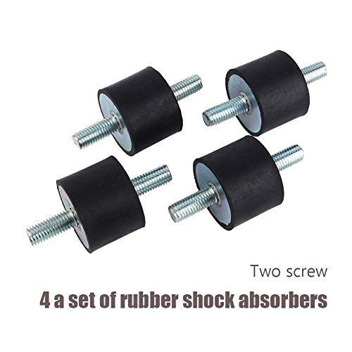 Keenso 4 amortiguadores antivibración, de goma, aislantes, con tornillos (M10 40 x 30) Keenso 4 amortiguadores antivibración, de goma, aislantes, con tornillos (M10 40 x 30)