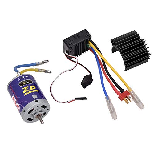 Keenso 540 Motor Cepillado con Aleta de enfriamiento + 45A Juego de ESC Cepillado, Juego de Motor de Coche RC para 1/10 RC Buggy Truggy Truck Crawler(Negro) Keenso 540 Motor Cepillado con Aleta de enfriamiento + 45A Juego de ESC Cepillado, Juego de Motor de Coche RC para 1/10 RC Buggy Truggy Truck Crawler(Negro)