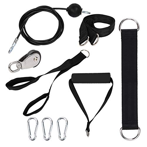 Keenso Cuerda de polea Fitness con Mango de Hebilla para Entrenamiento físico Gimnasio Pilates Yoga Crossover Ejercicio de tríceps Keenso Cuerda de polea Fitness con Mango de Hebilla para Entrenamiento físico Gimnasio Pilates Yoga Crossover Ejercicio de tríceps