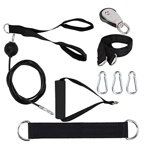 Keenso Cuerda de polea Fitness con Mango de Hebilla para Entrenamiento físico Gimnasio Pilates Yoga Crossover Ejercicio de tríceps Keenso Cuerda de polea Fitness con Mango de Hebilla para Entrenamiento físico Gimnasio Pilates Yoga Crossover Ejercicio de tríceps