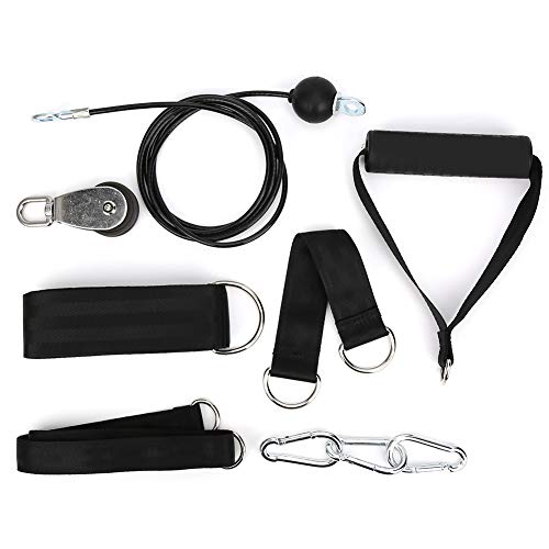 Keenso Cuerda de polea Fitness con Mango de Hebilla para Entrenamiento físico Gimnasio Pilates Yoga Crossover Ejercicio de tríceps Keenso Cuerda de polea Fitness con Mango de Hebilla para Entrenamiento físico Gimnasio Pilates Yoga Crossover Ejercicio de tríceps