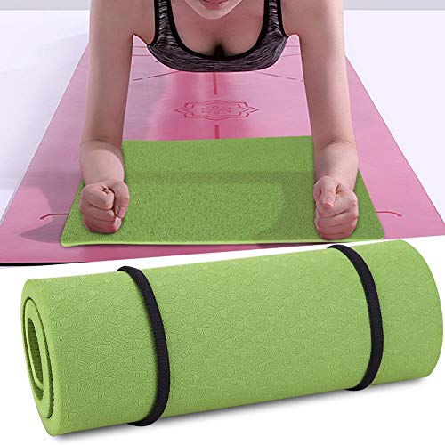 Keenso Estera de Yoga, 380 * 210 EVA Colchoneta de Yoga, Mat Suave para Practicar Yoga(Verde)