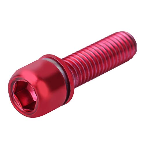 Keenso Tornillo de Bicicleta, 6 Piezas M5 * 18 mm Tornillos Plateado Tornillos de Dirección de Bicicleta (Rojo) Keenso Tornillo de Bicicleta, 6 Piezas M5 * 18 mm Tornillos Plateado Tornillos de Dirección de Bicicleta (Rojo)