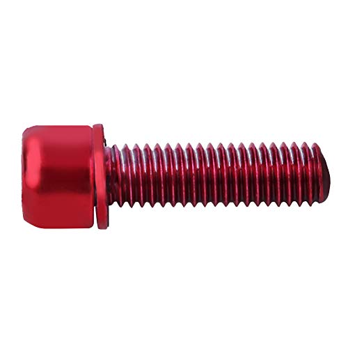 Keenso Tornillo de Bicicleta, 6 Piezas M5 * 18 mm Tornillos Plateado Tornillos de Dirección de Bicicleta (Rojo) Keenso Tornillo de Bicicleta, 6 Piezas M5 * 18 mm Tornillos Plateado Tornillos de Dirección de Bicicleta (Rojo)