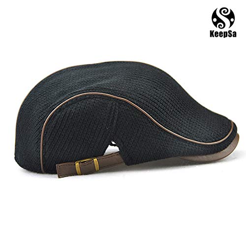 KeepSa Gorros de Boina de Tejer para Hombre Gorra de Vendedor de periódicos Gorro de Punto Casual Ajustable al Aire Libre