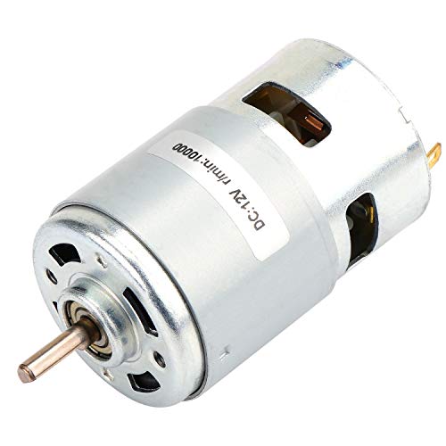 KEESIN Motor DC 12V 10000 RPM, Mini Motor Eléctrico de Alta Velocidad con Rodamiento de Bolas, Motor de Repuesto para Bricolaje Eléctrico