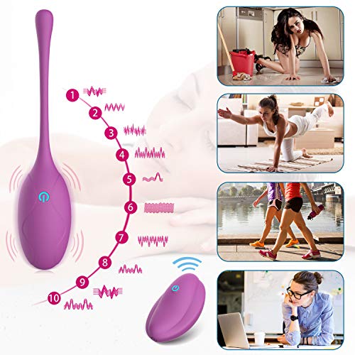 Kegel Bolas Chinas para Mujer AL'OFA Impermeable Silicona de alta calidad 10 Velocidades Ejercicio Kegel Control de vejiga Músculo pélvico Fortalecimiento control a distancia (Púrpura) Kegel Bolas Chinas para Mujer AL'OFA Impermeable Silicona de alta calidad 10 Velocidades Ejercicio Kegel Control de vejiga Músculo pélvico Fortalecimiento control a distancia (Púrpura)