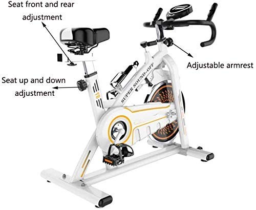 KEKEYANG Cycling Bicicleta de spinning, Indoor Cycling la bicicleta estática con monitor de sensores de frecuencia cardíaca, 11 Kg volante Profesional Ciclo Indoor aptitud ajustable Manillar y resiste