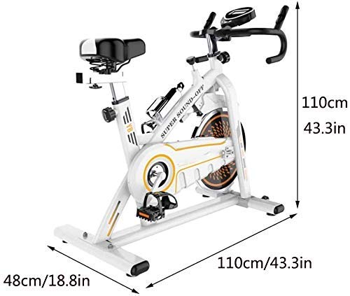 KEKEYANG Cycling Bicicleta de spinning, Indoor Cycling la bicicleta estática con monitor de sensores de frecuencia cardíaca, 11 Kg volante Profesional Ciclo Indoor aptitud ajustable Manillar y resiste