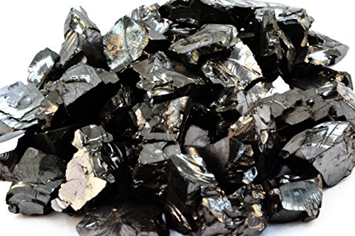 Keled Rocks Piedras de Shungite naturales Elite Nuggets Nobles Cristales sólidos 1/3.6 kg 50 gramos de peso total Shungites Stone 2-0.30 oz (5-9 gramos por un cristal)