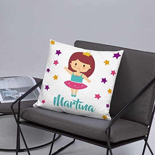 Kembilove Cojín Infantil Personalizado de Bailarina – Cojín Guardería Personalizado con el Nombre de la Niña – Cojines Ultra Suaves y Cómodos Kembilove Cojín Infantil Personalizado de Bailarina – Cojín Guardería Personalizado con el Nombre de la Niña – Cojines Ultra Suaves y Cómodos